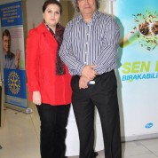 Demirtaş Rotary Kulübü Başkanı Tayfun Doğan ve eşi Özlem Doğan